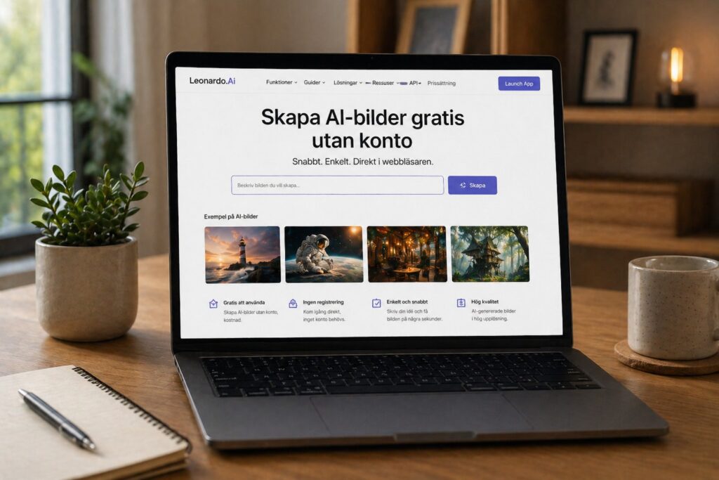 AI bilder gratis utan konto