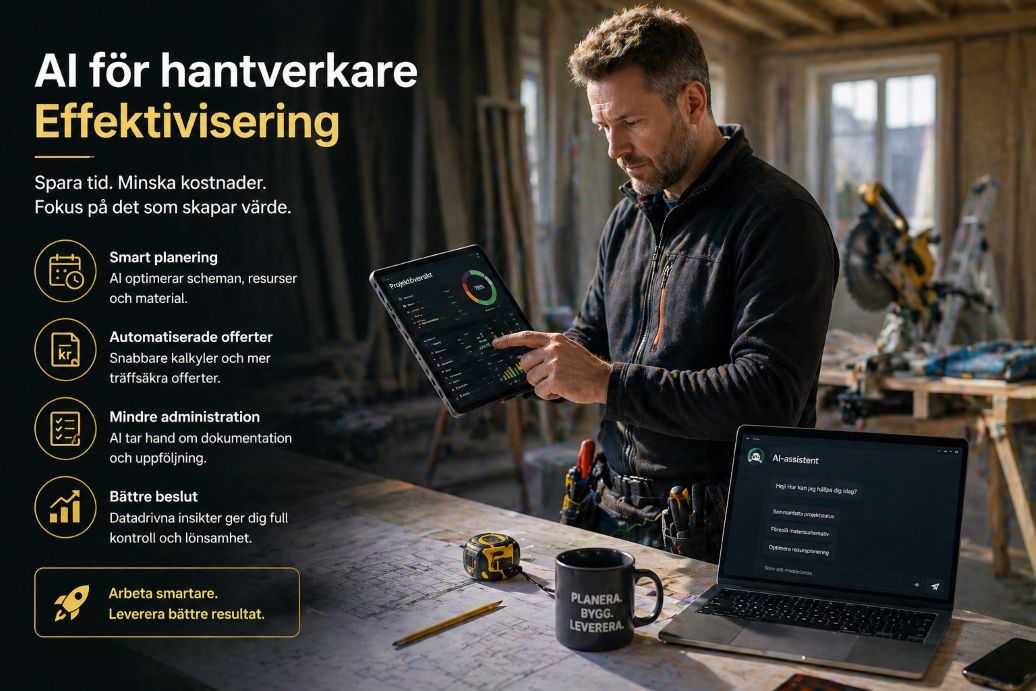 AI för hantverkare effektivisering – smartare arbetsdagar och mindre administration