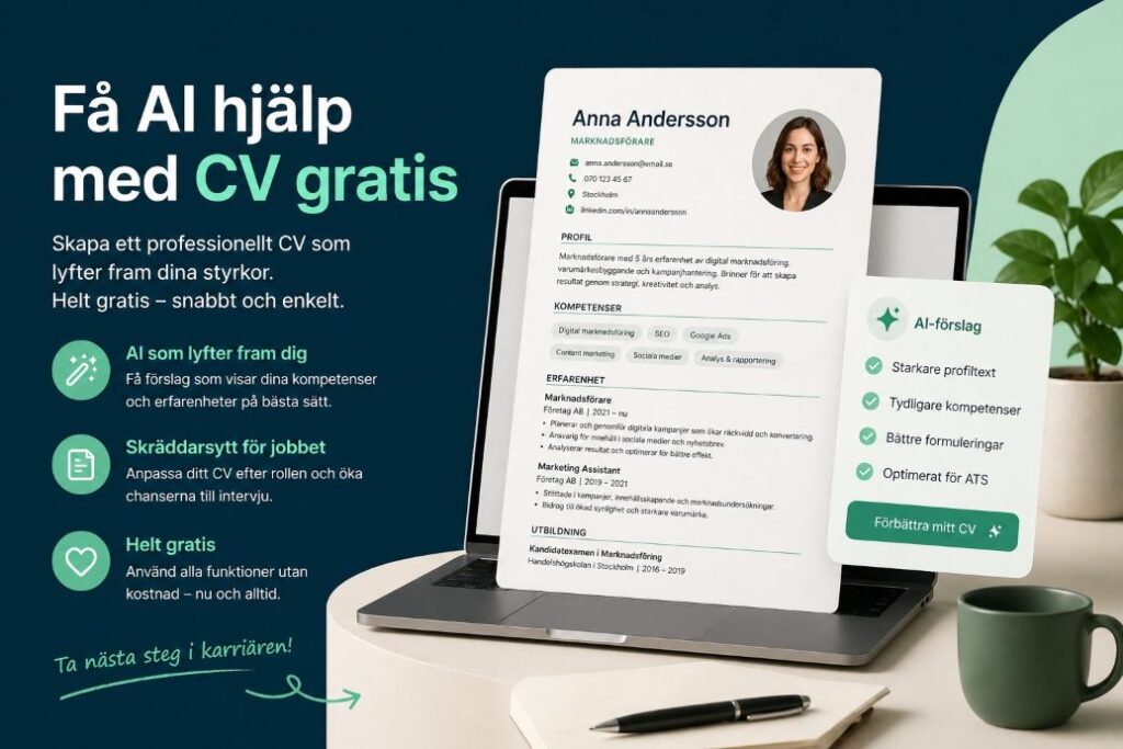AI hjalp med CV gratis