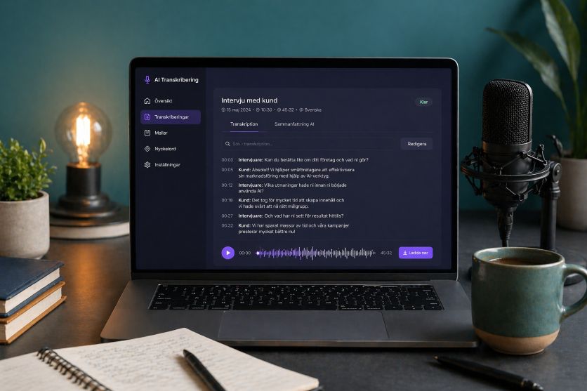 AI transkribering