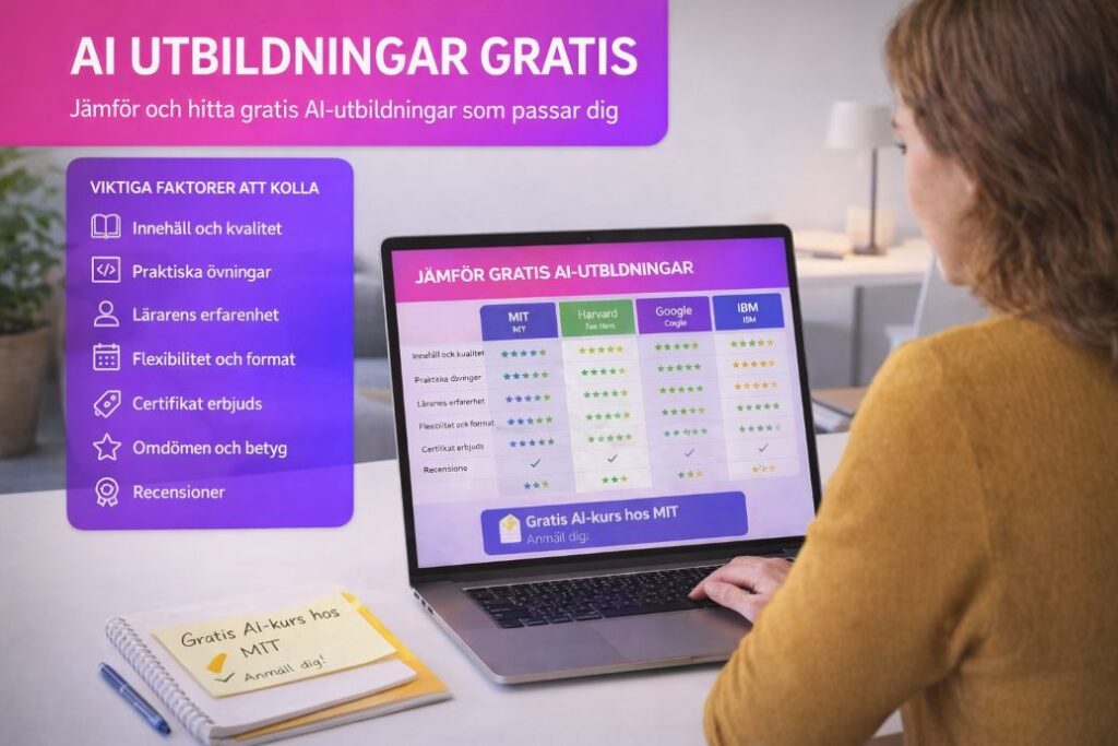 AI utbildningar Gratis