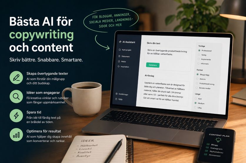 Bästa AI för copywriting och content