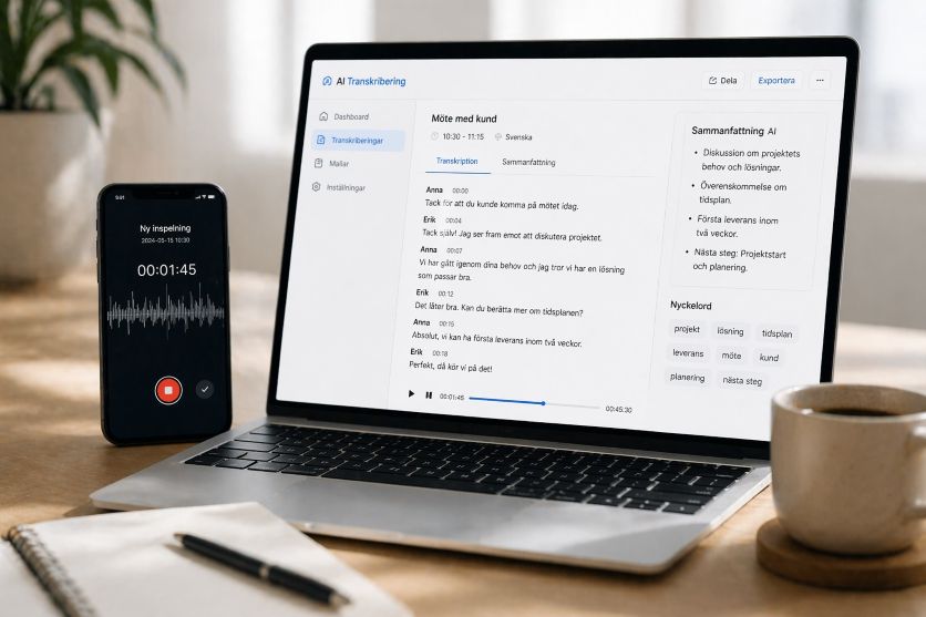 Bästa AI transkribering – hitta rätt verktyg för tal till text