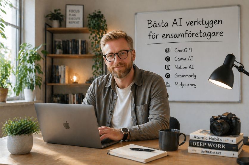 Bästa AI verktygen för ensamföretagare – smarta val för tillväxt och mer tid