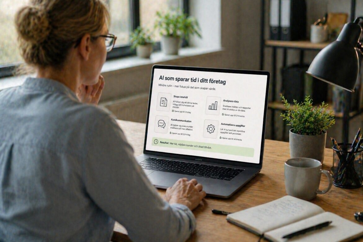 Hur sparar AI tid i eget företag? 10 smarta sätt för företagare
