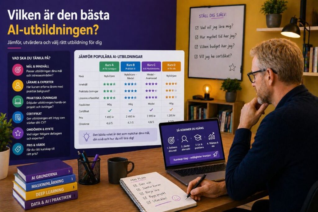 Jamfor basta AI utbildning