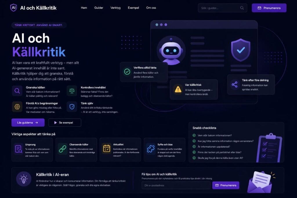 Kallkritik Artificiell Intelligens