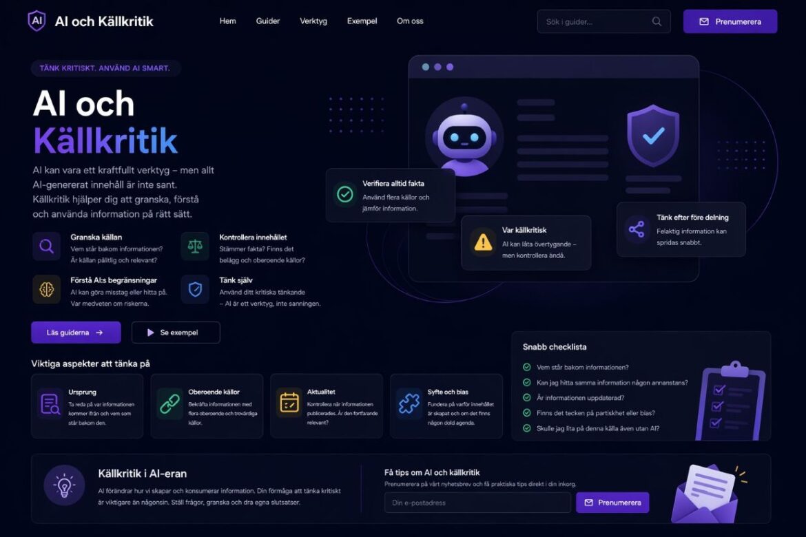 AI och källkritik – Granska information i AI-tiden