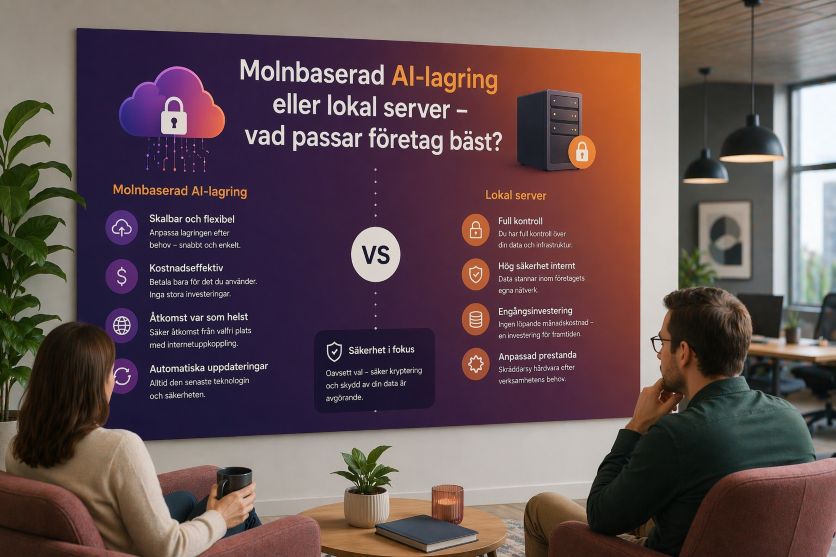 Lokal server eller molnbaserad AI lagring