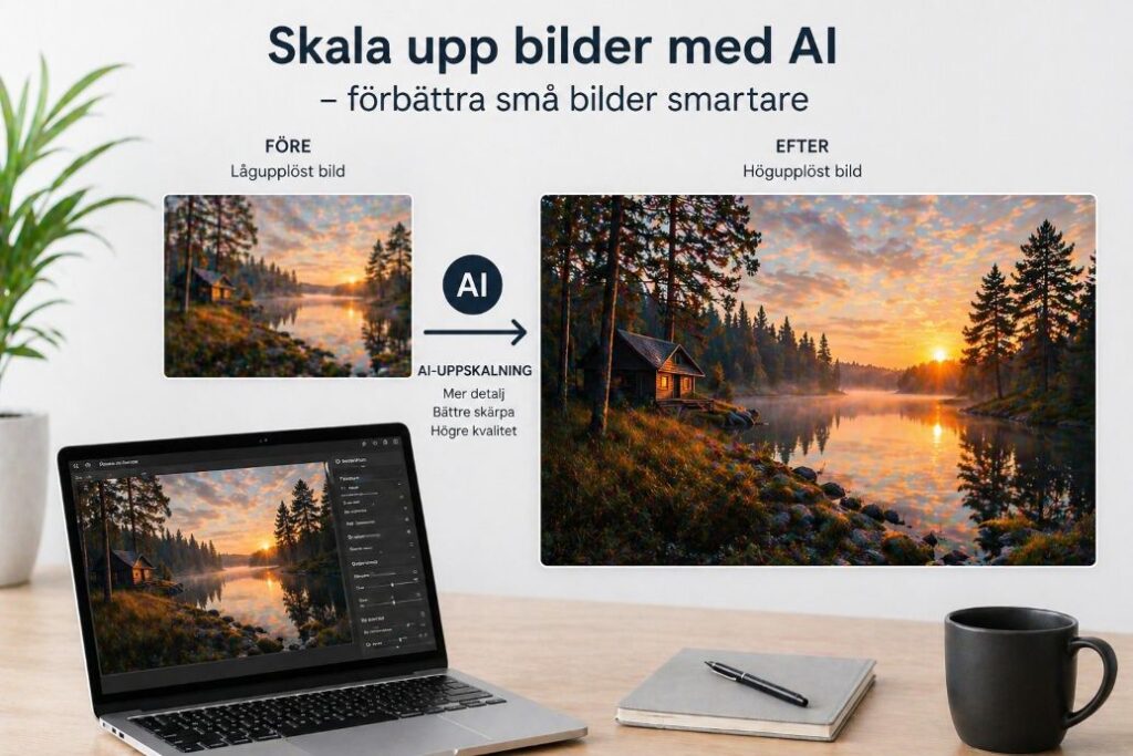 Skala upp bilder med AI
