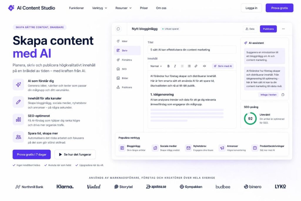 Skapa content med AI
