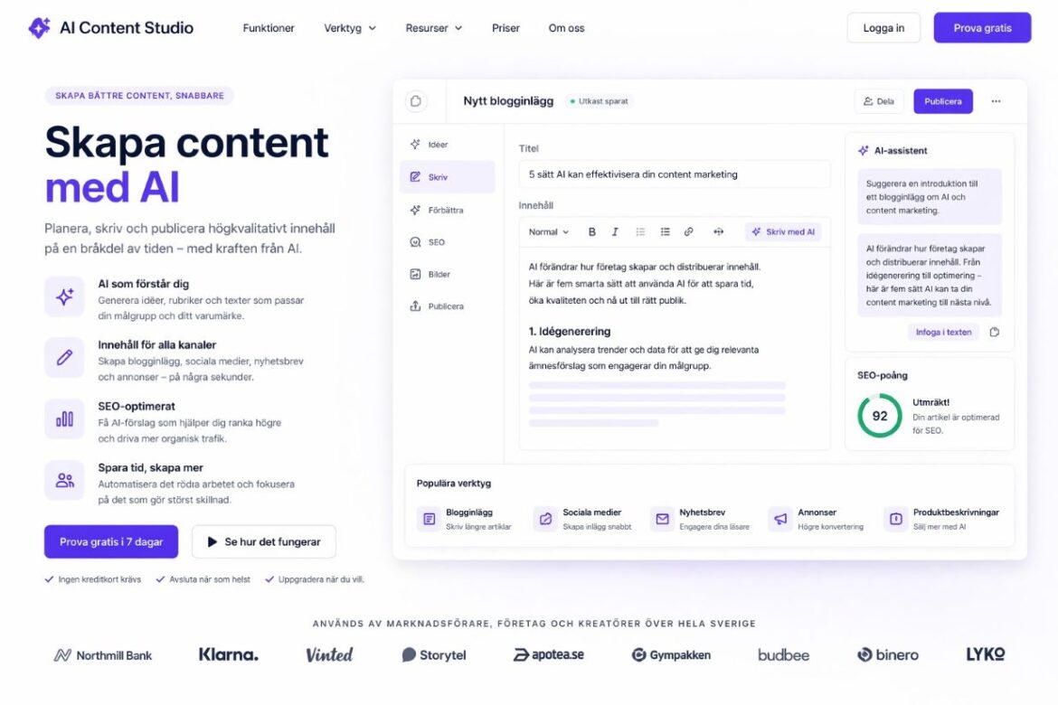 Skapa content med AI – Smartare innehåll för företag och kreatörer