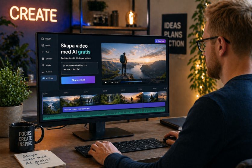 Skapa video med AI gratis – bästa sätten att göra AI-videor utan kostnad