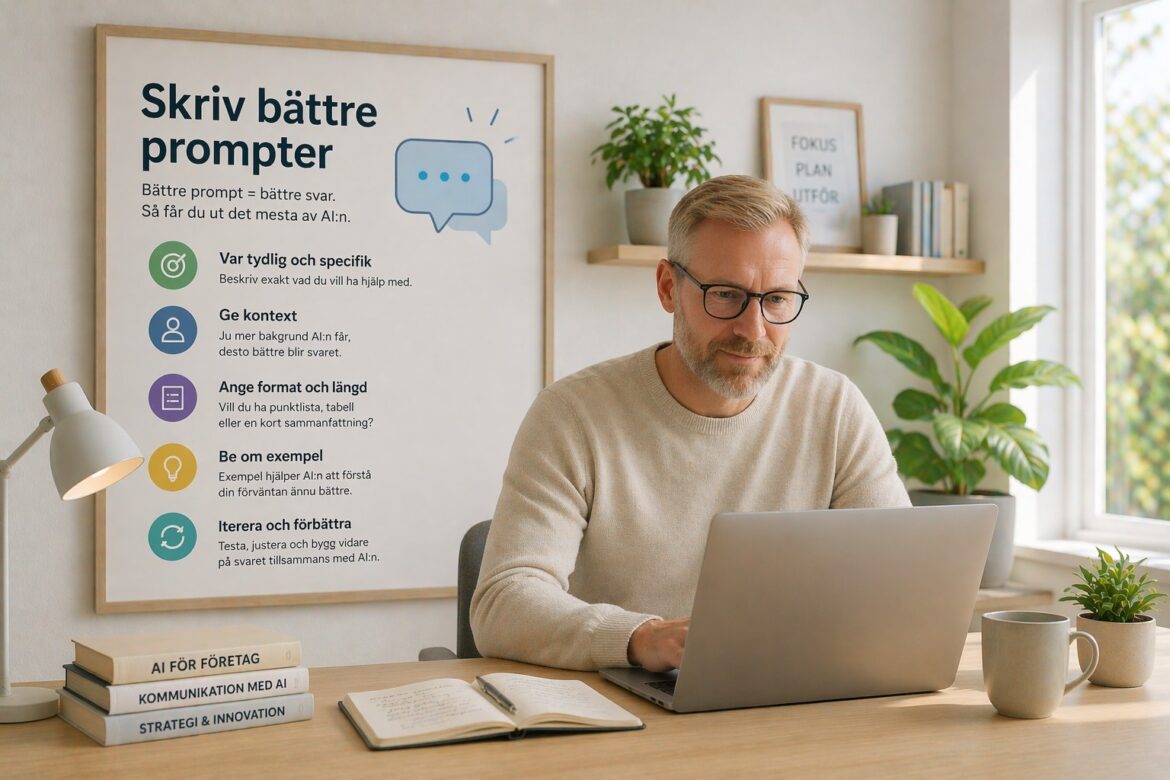 Skriv bättre prompter – få smartare svar från AI
