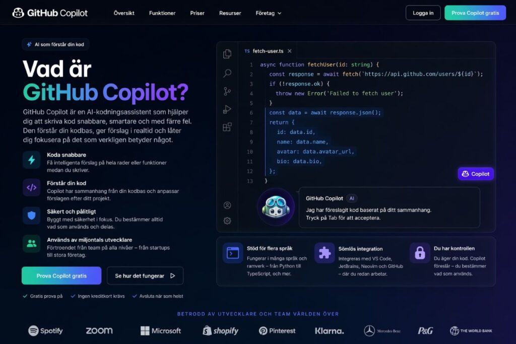 Vad ar GitHub Copilot AI
