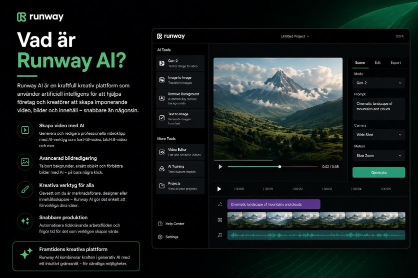 Vad är Runway AI? AI-verktyget för video, bild och kreativ produktion