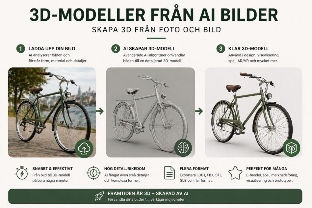 skapa 3d fran foto bilder