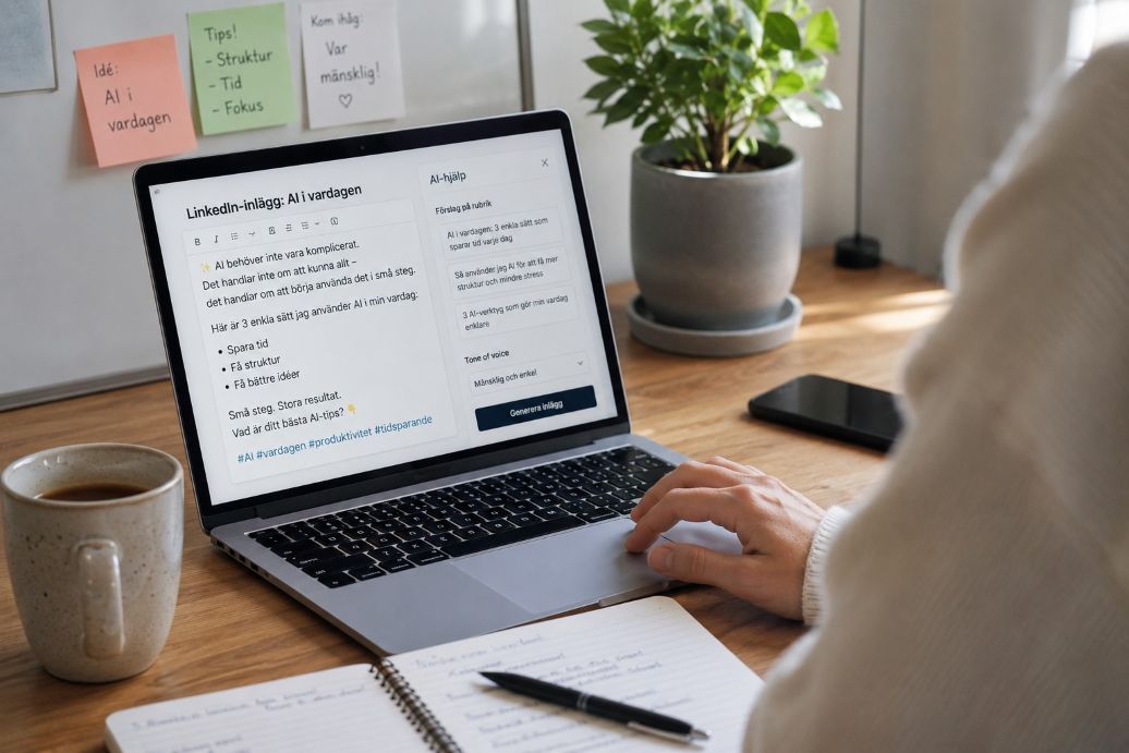 AI hjalp LinkedIn-inlagg