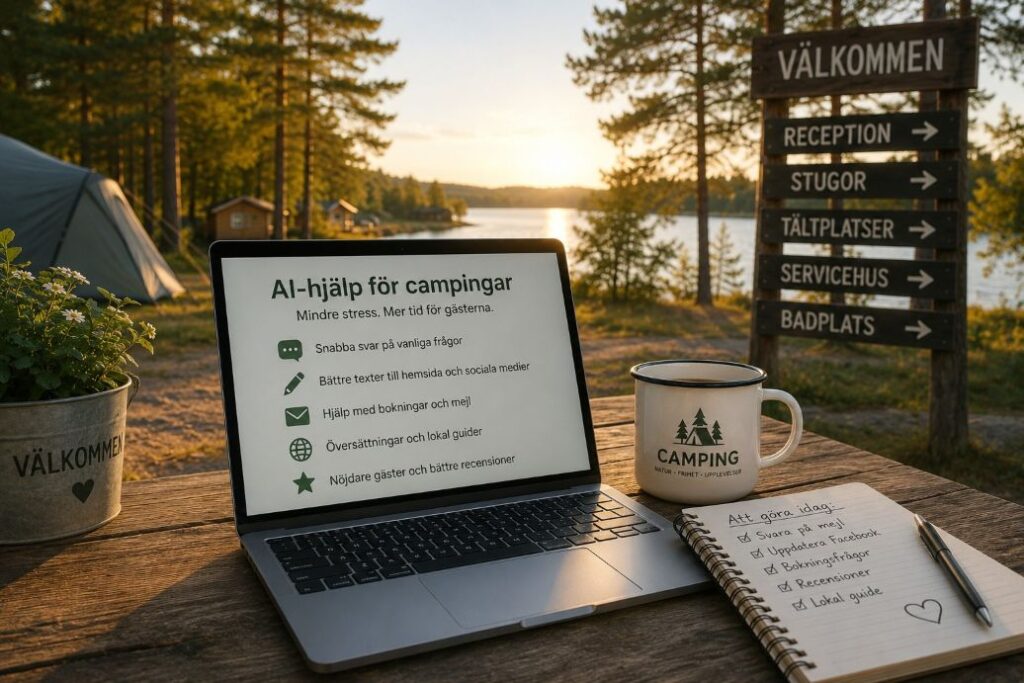 AI hjalp camping vandrarhem