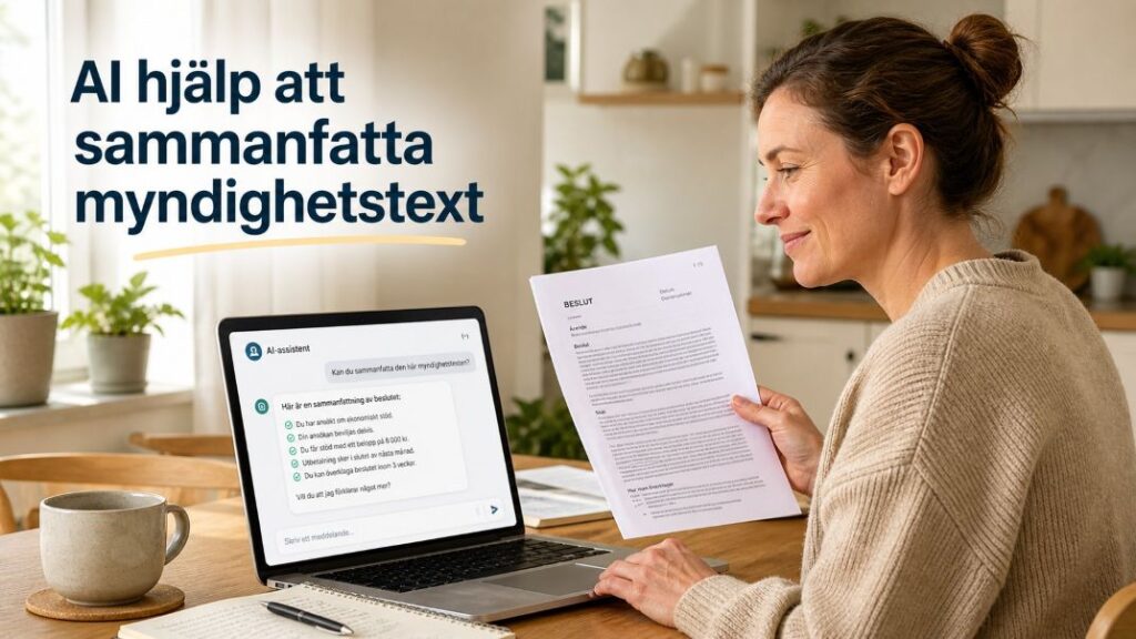 AI hjalp sammanfatta myndighetstext