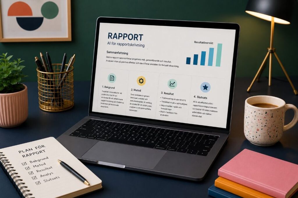 AI hjalp skriva rapport