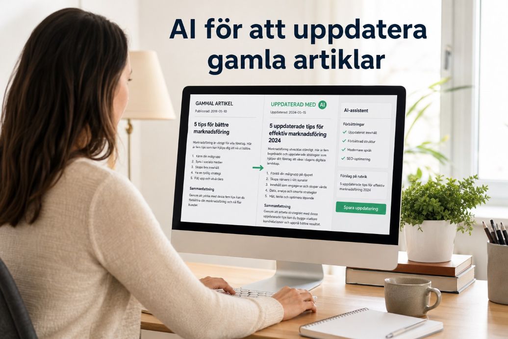 AI för att uppdatera gamla artiklar – Gör äldre innehåll bättre och mer användbart