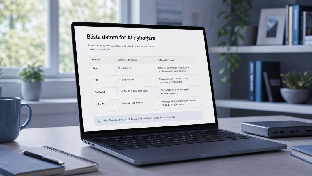 Bästa datorn för AI nybörjare – vad behöver du egentligen?