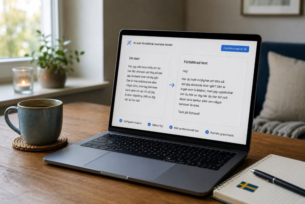 Forbattra svenska texter med AI