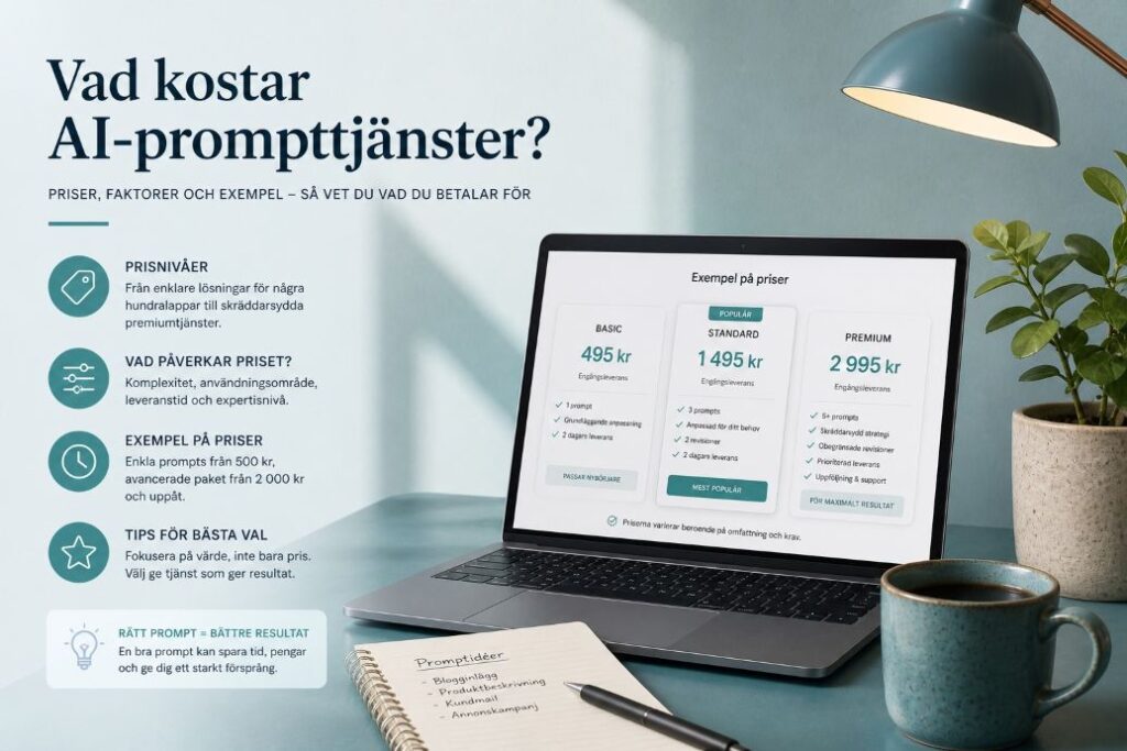 Prompttjanster pris