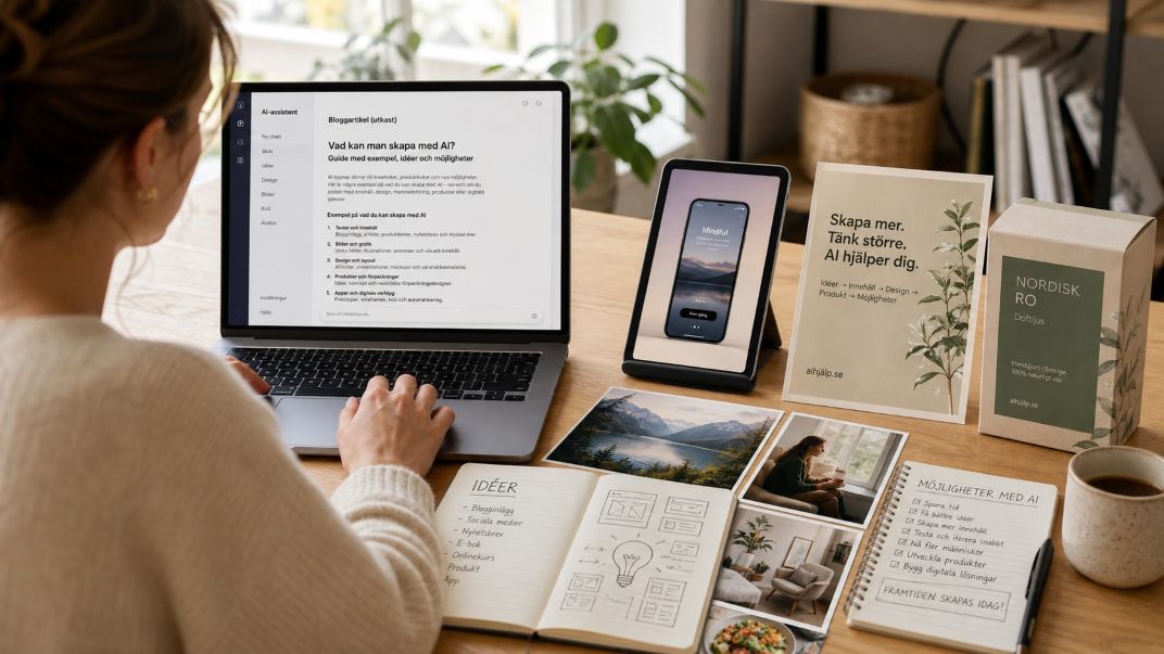 Vad kan man skapa med AI? Guide med exempel, idéer och möjligheter