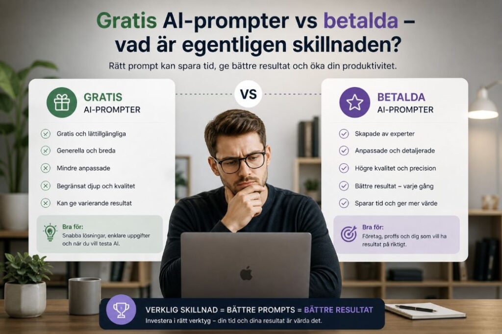 gratis ai prompter vs betalda
